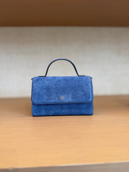 Emerson Denim Suede Mini Top Handle
