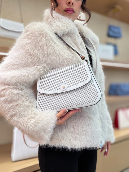 Emerson Perforated Color-Block Convertible Shoulder