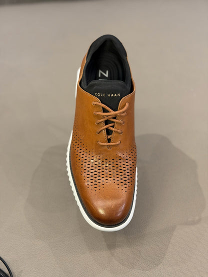 Men's ZERØGRAND Remastered Stitchlite Wingtip Oxfords British Tan/Ivory
