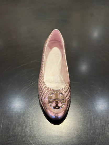 Minnie Travel Ballet Flats Pink Metallic