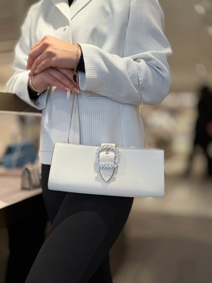 CHERI Soft Grainy Leather Chain Bag