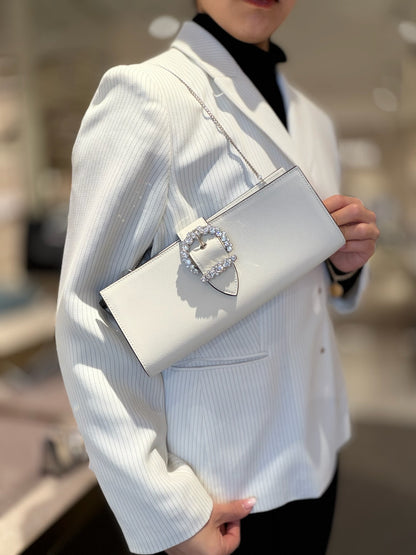 CHERI Soft Grainy Leather Chain Bag