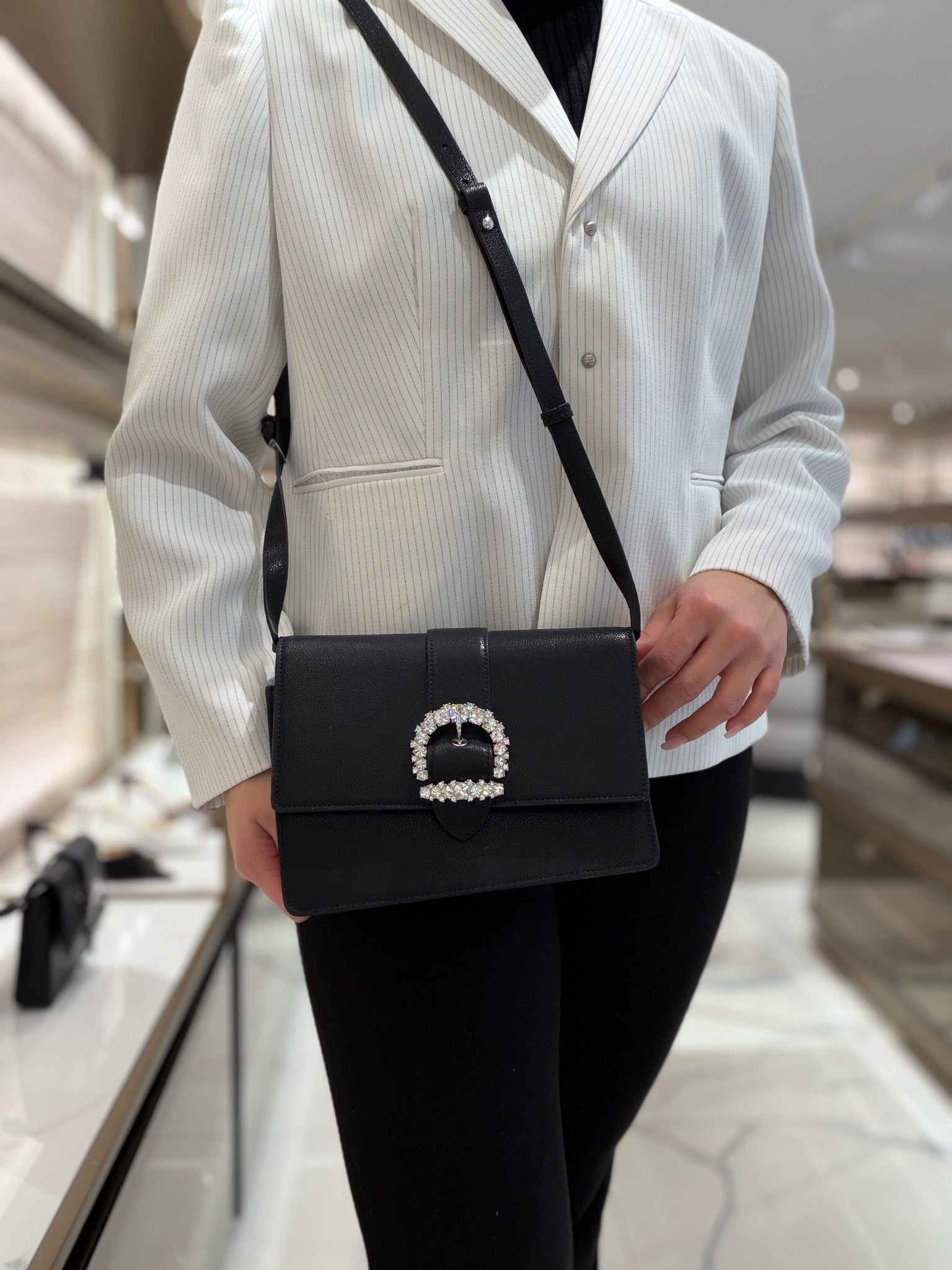 CHERI Soft Grainy Leather Crossbody bag