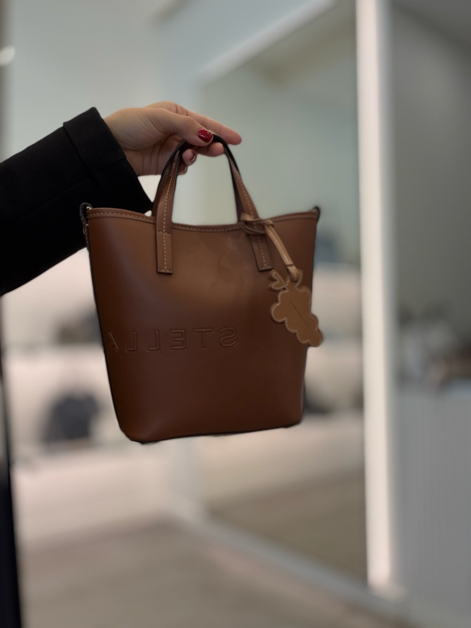 Stella McCartney Mini Logo Tote - Tan