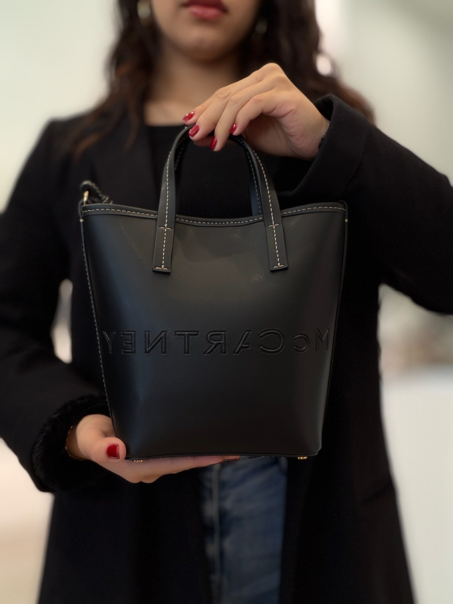 Stella McCartney Mini Logo Tote - Black