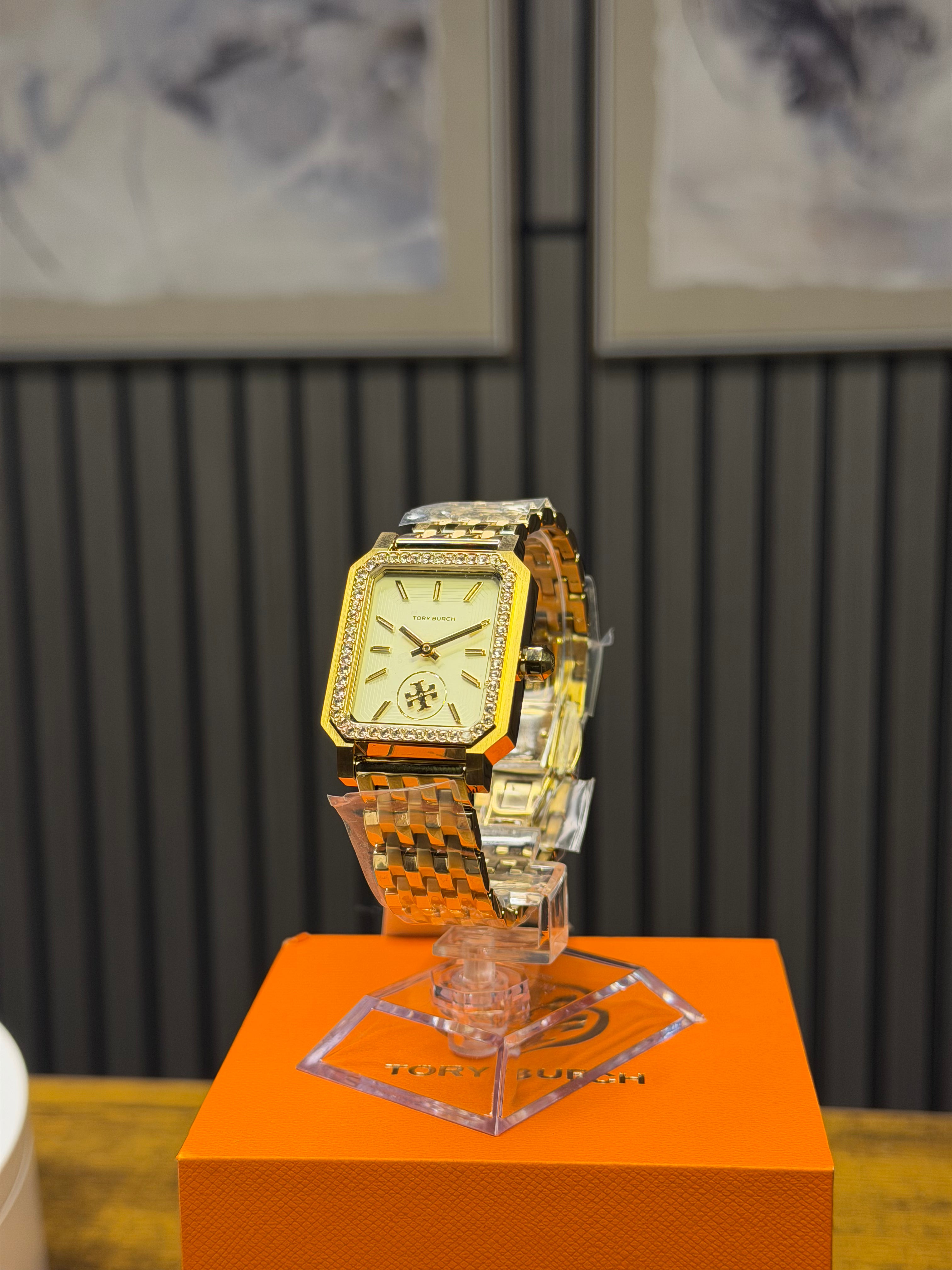 Tory Burch Robinson Crystal Gold-Tone Watch