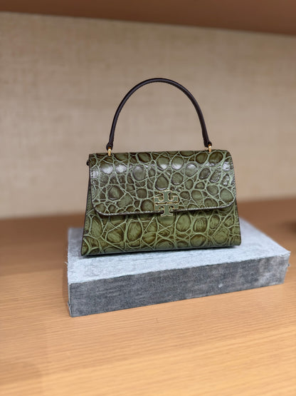 Britten Embossed Croc Top Handle