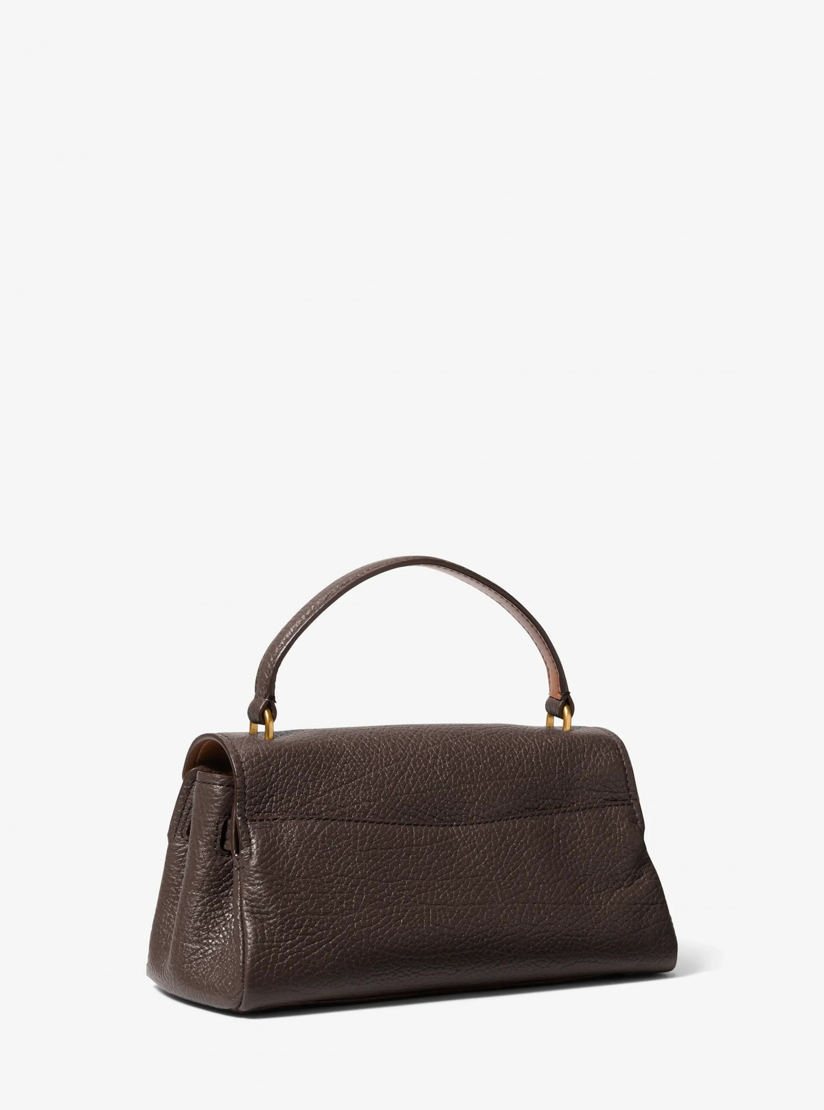 Dark brown Hamilton Moderne Extra-Small Textured Leather Slouchy Crossbody Bag