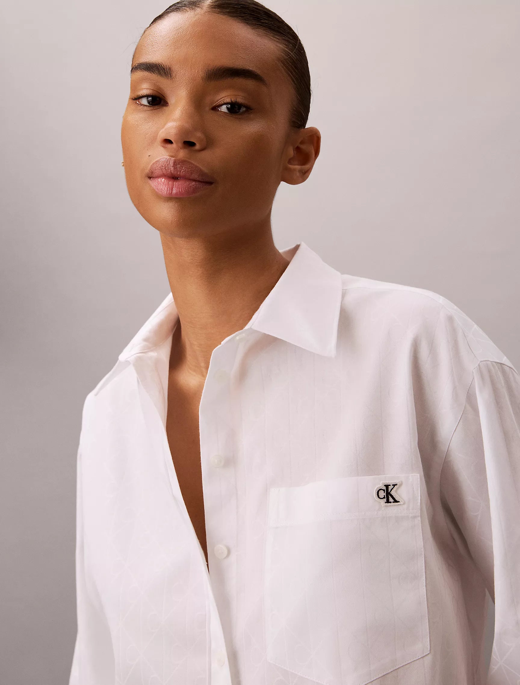 Brilliant White Aop Jacquard
