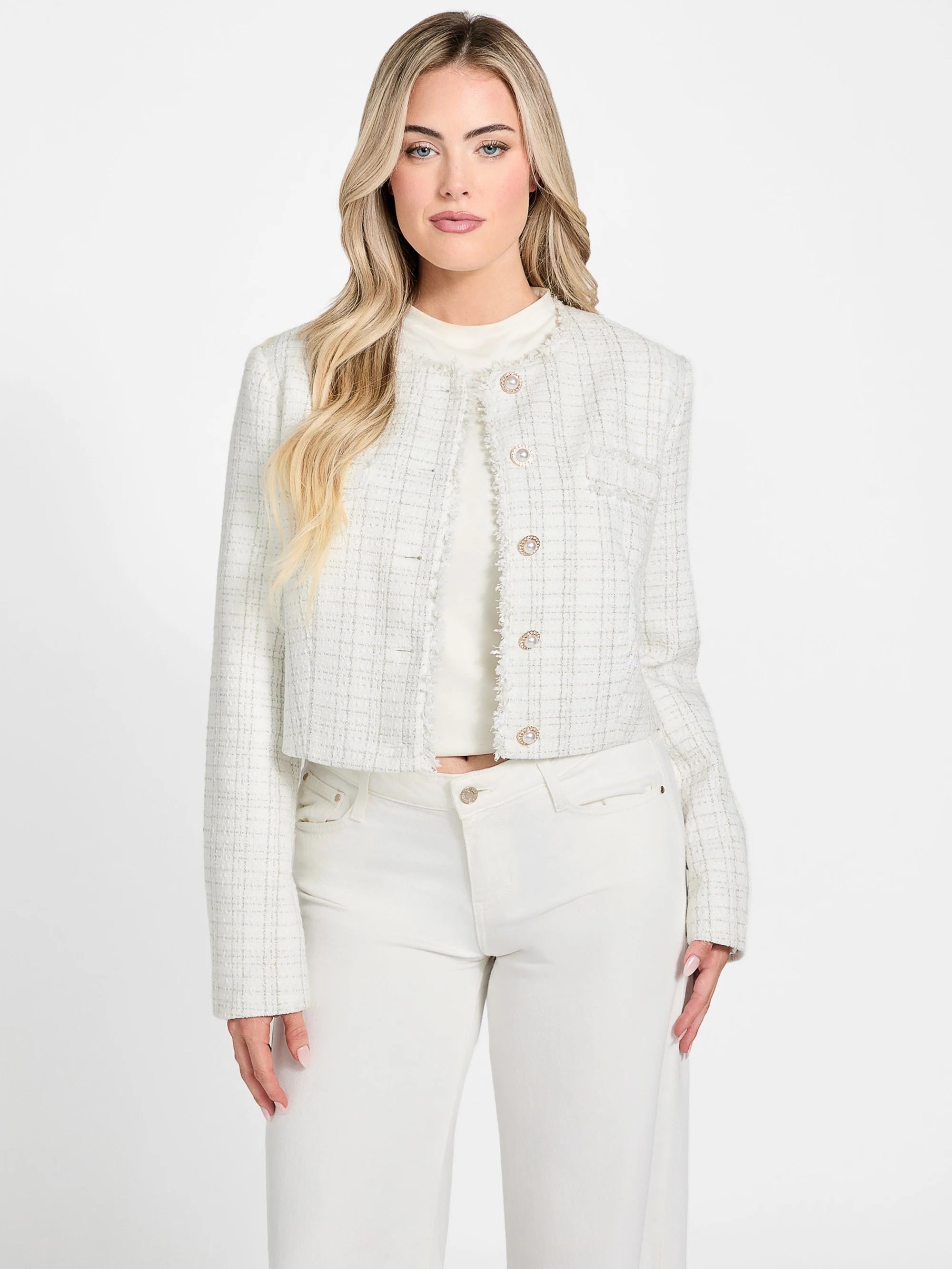 Cream White Tweed Combo