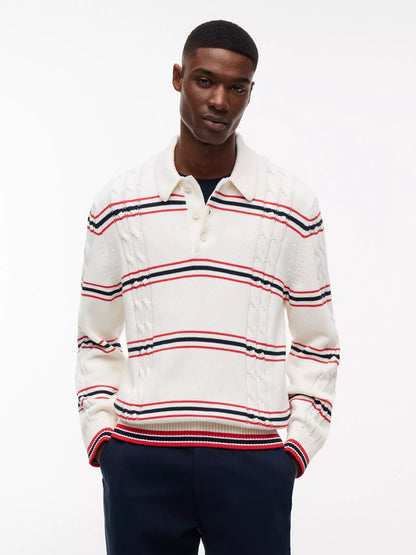 White Multi Stripe