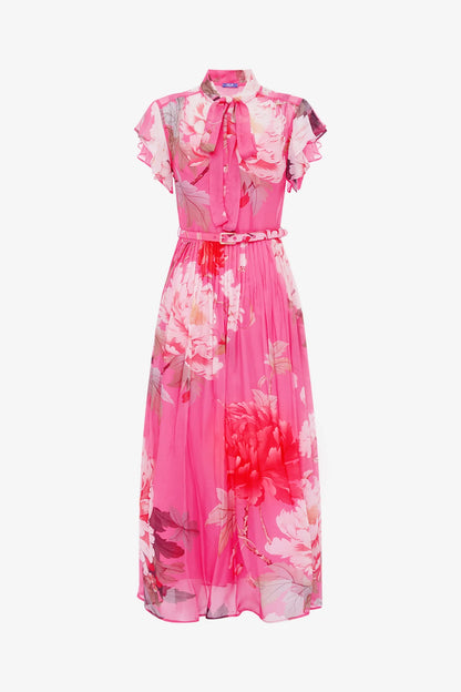 Peony Print in Fuchsia