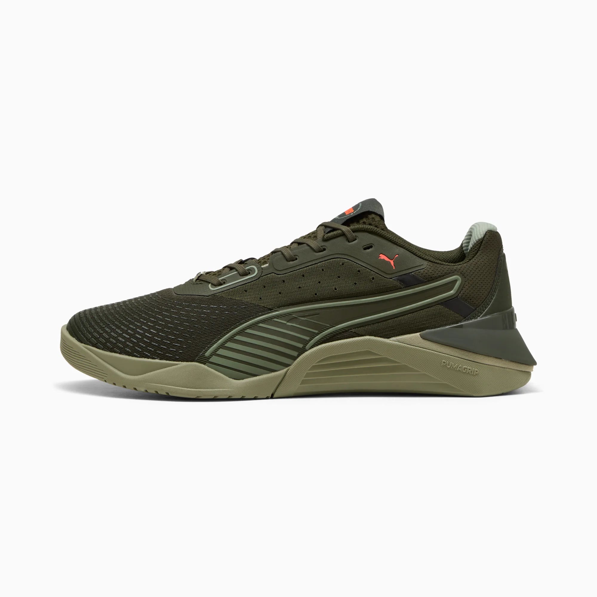 Olive Green-Lux Army-Glowing Red