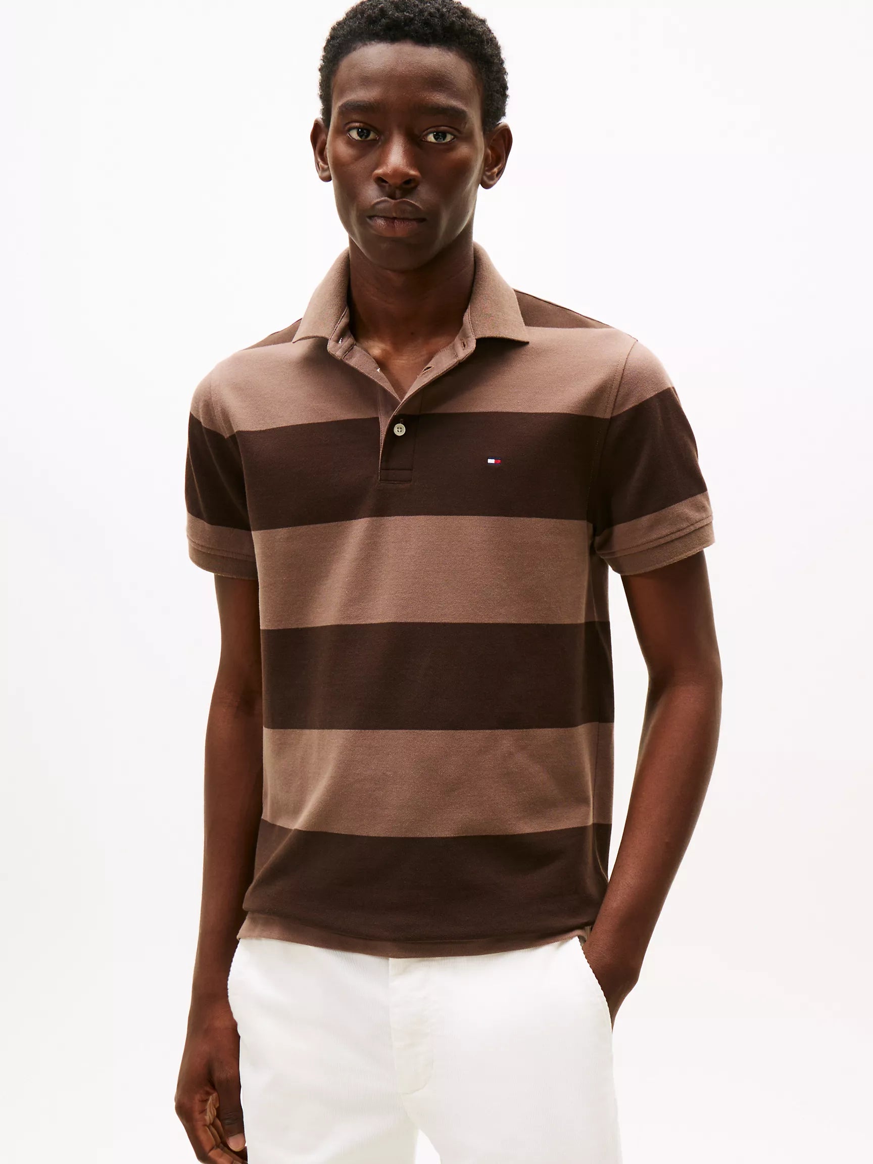 Dark Coffee/Beige Stripe