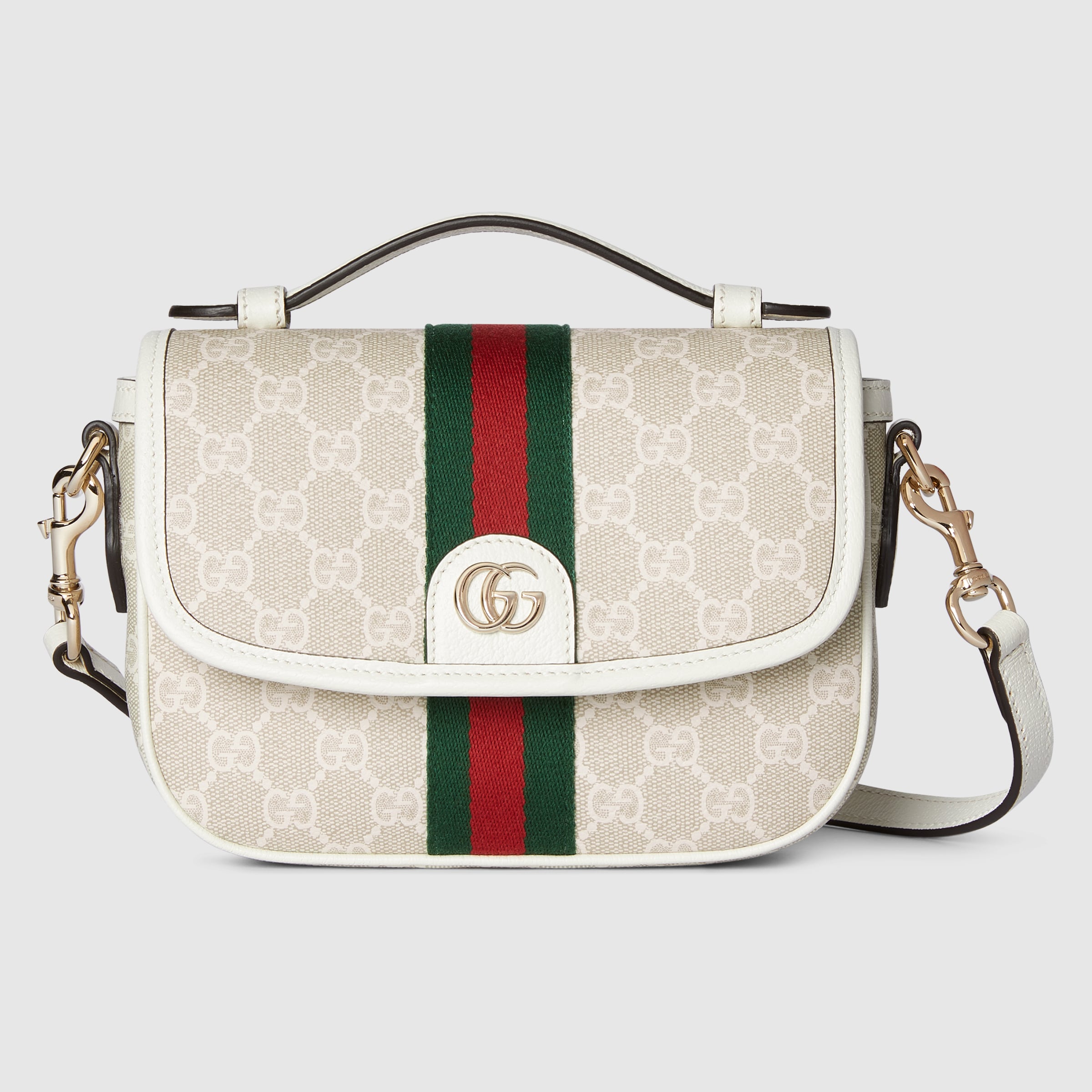 tejido beige y blanco con GG