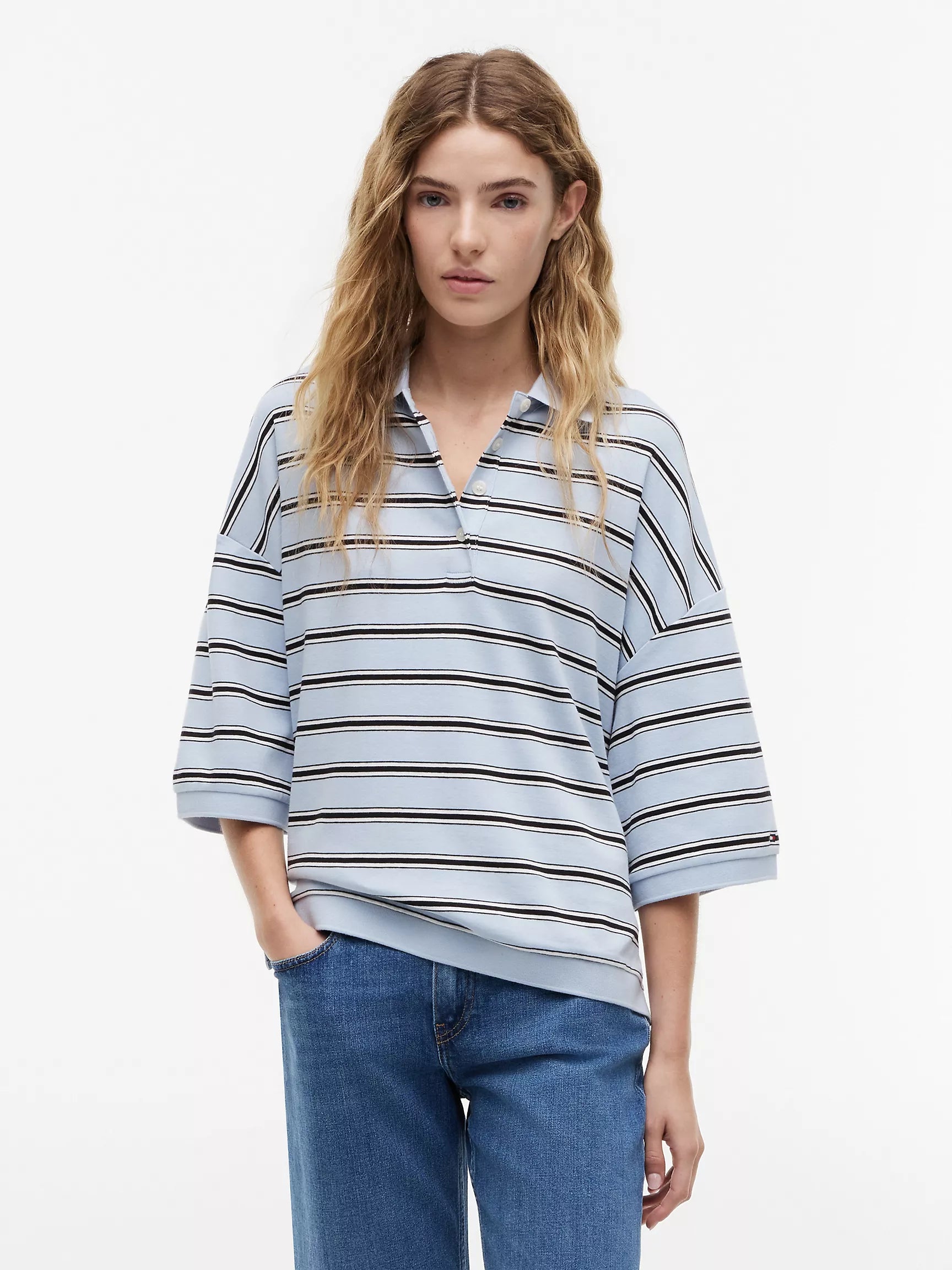 Breeze Blue / Black Stripe