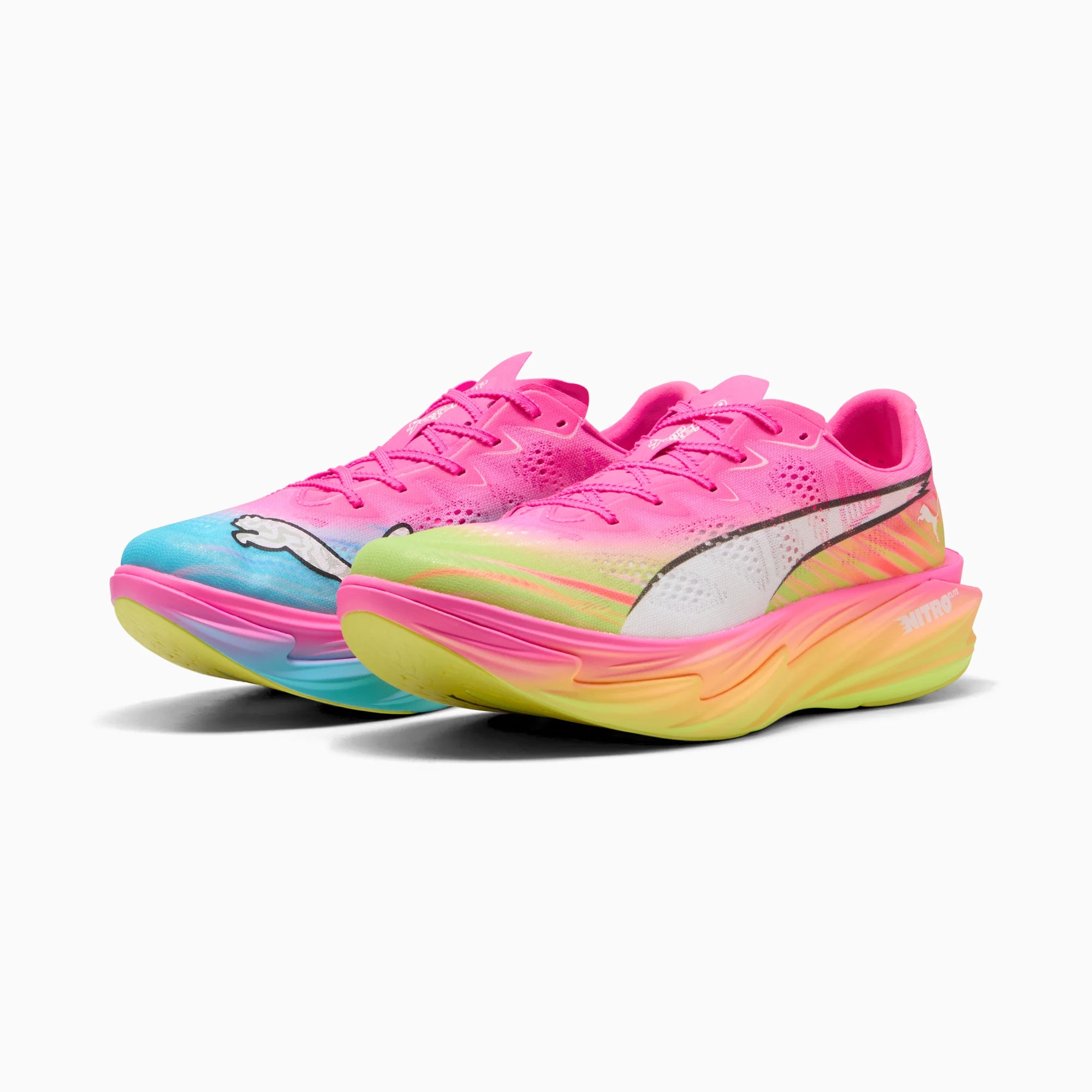 Poison Pink-Yellow Alert-Bright Aqua