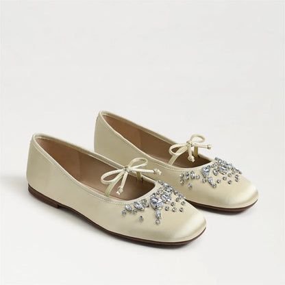 Pale Lemon Satin Fabric