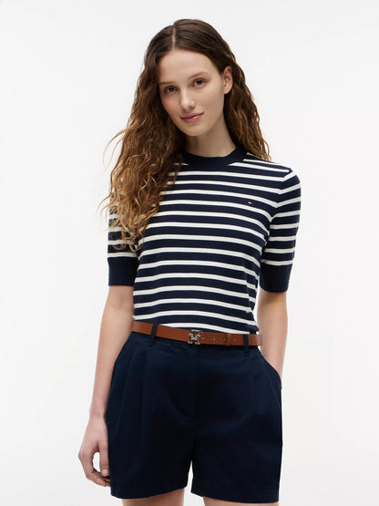 Navy/Ivory Stripe