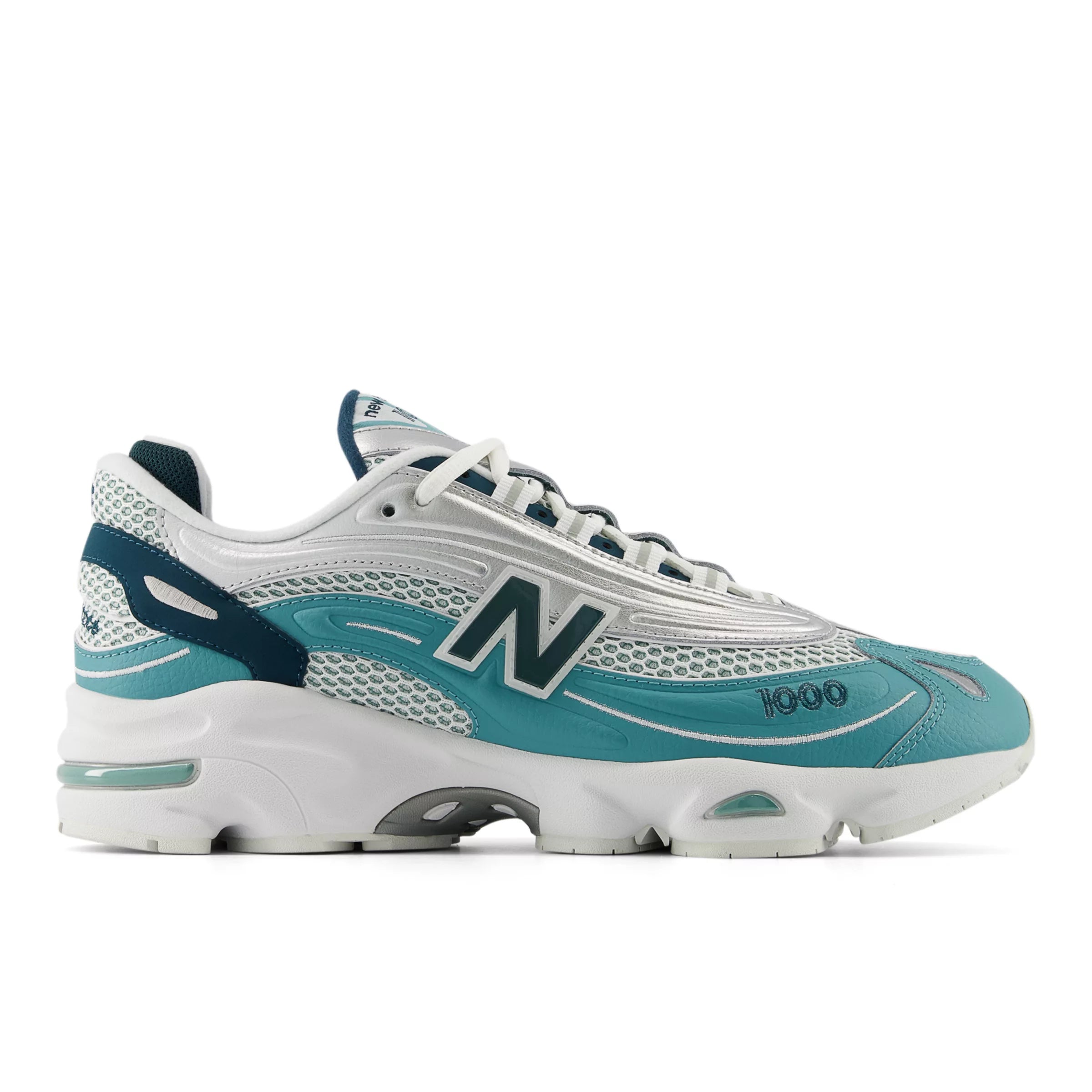 Faded Teal With White