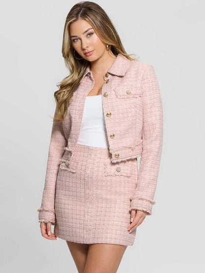 Pink And White Tweed