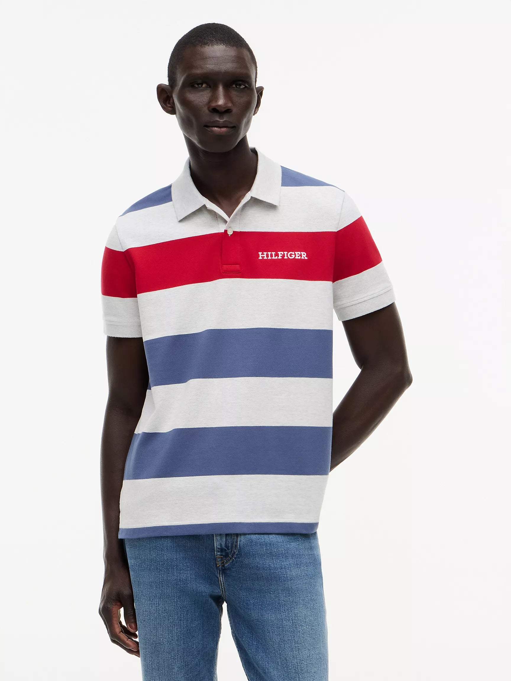 Faded Indigo/Grey Stripe