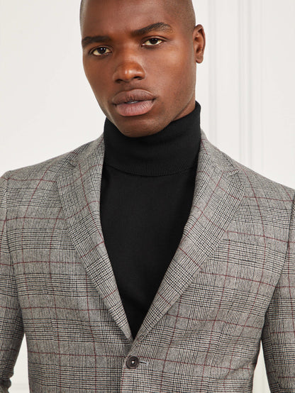 Black/White/Red Check