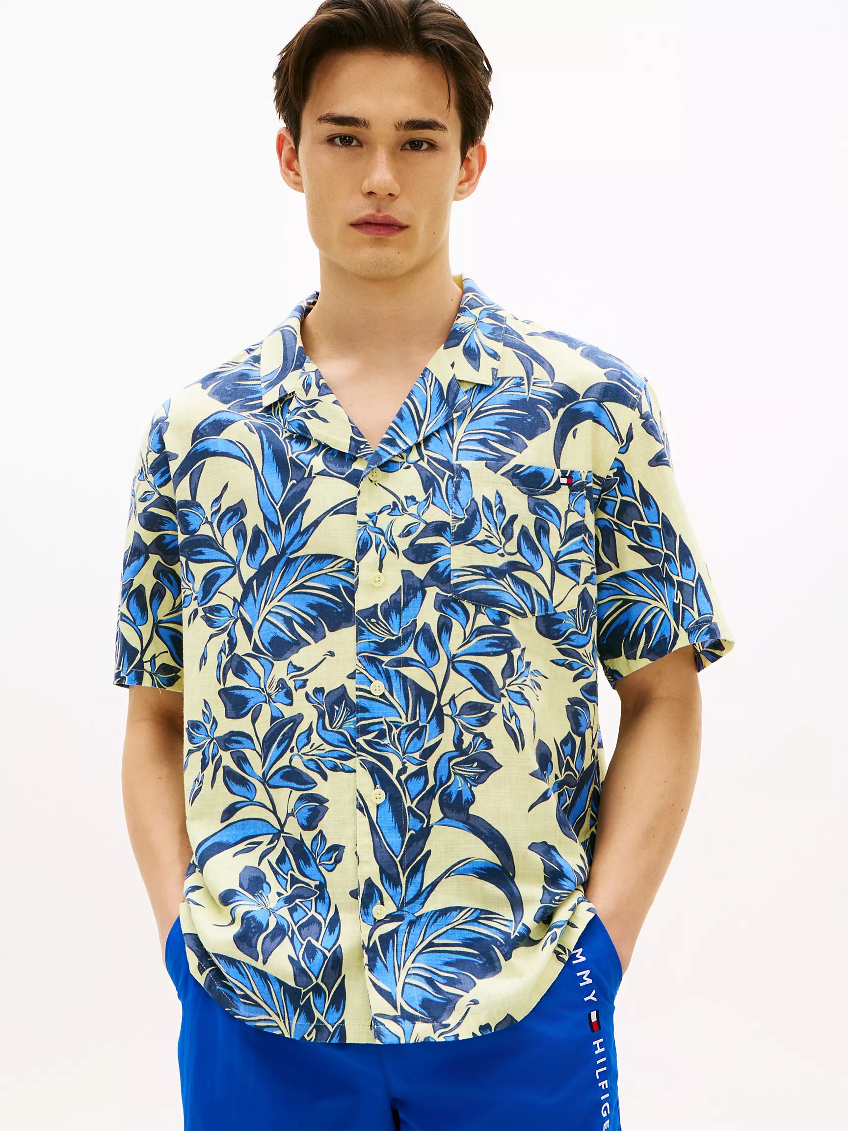 Vintage Tropical Floral Yellow Multi