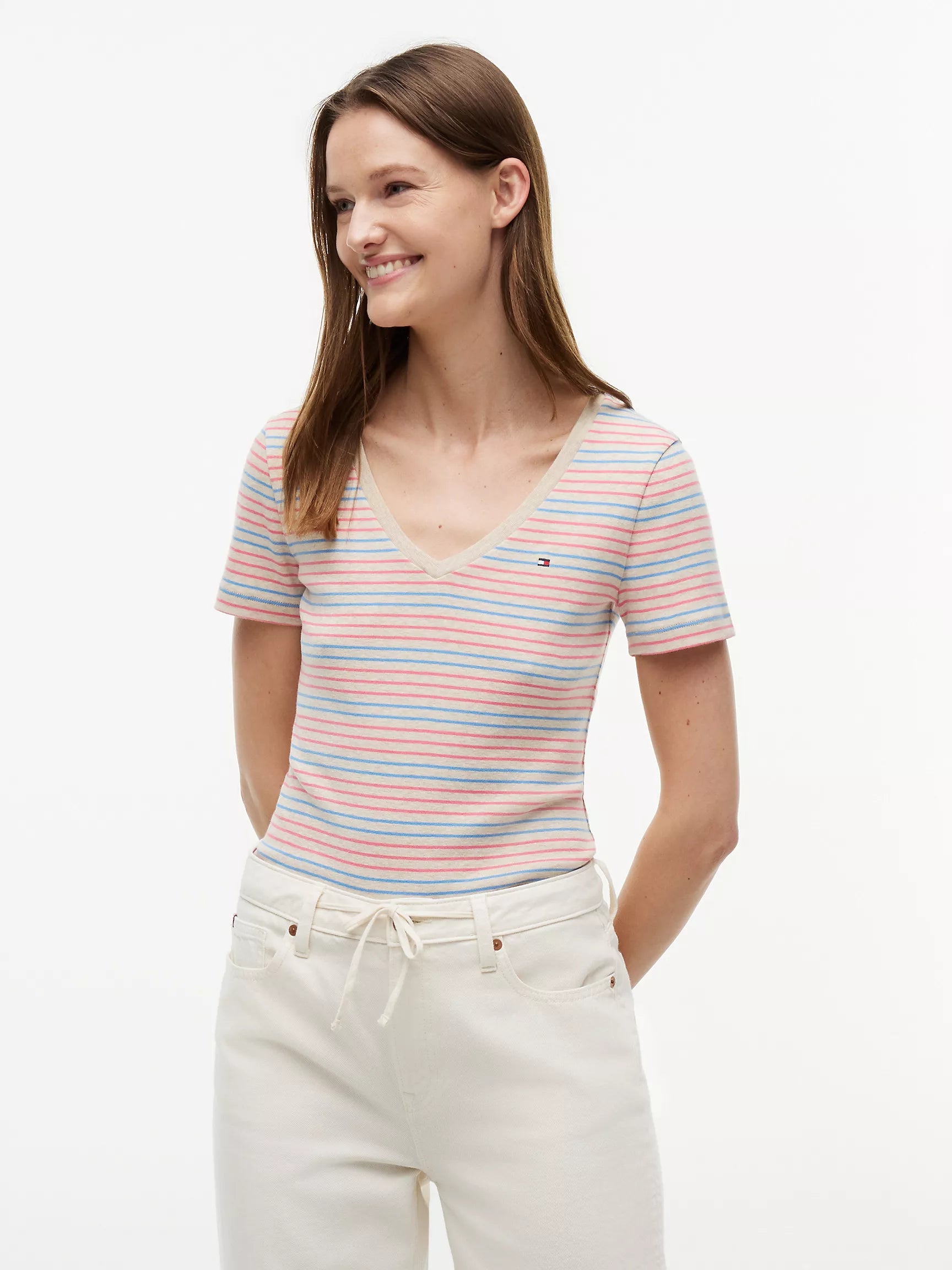 Beige Heather Stripe