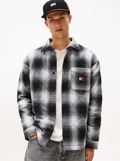 Black Check Quilted