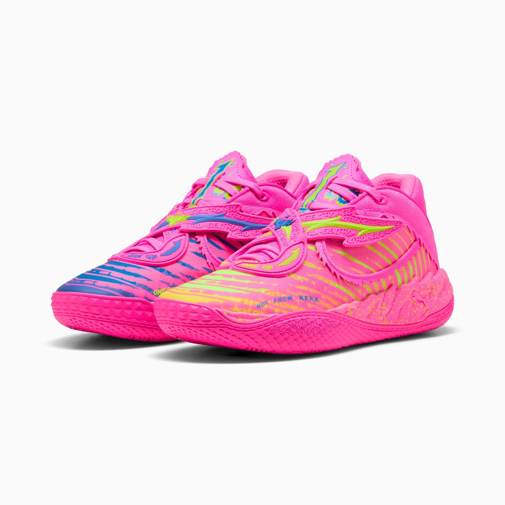Poison Pink-Ultra Blue-Yellow Alert
