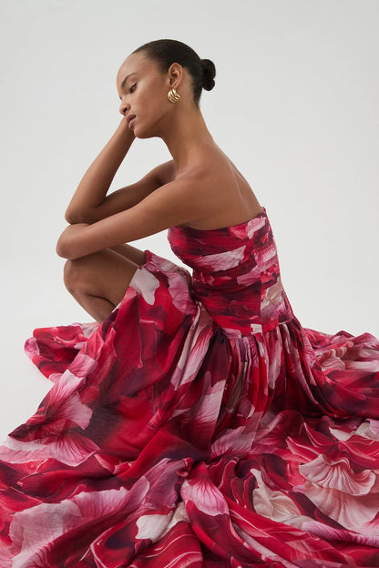 PRISMATIC FLORAL RED