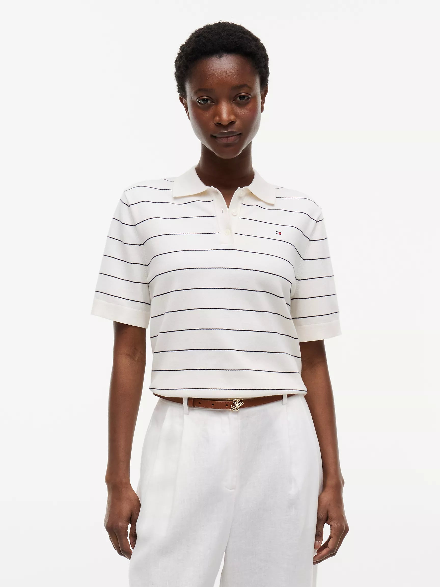 Navy Blue / Ivory Stripe
