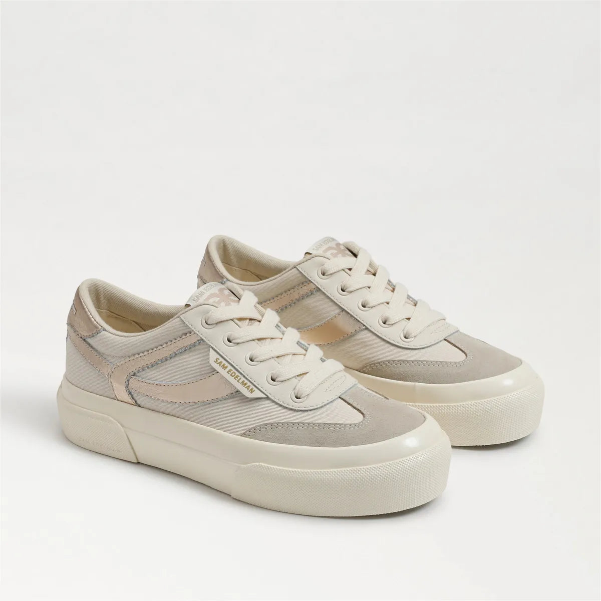 Ivory/Lily White/Gold Leather