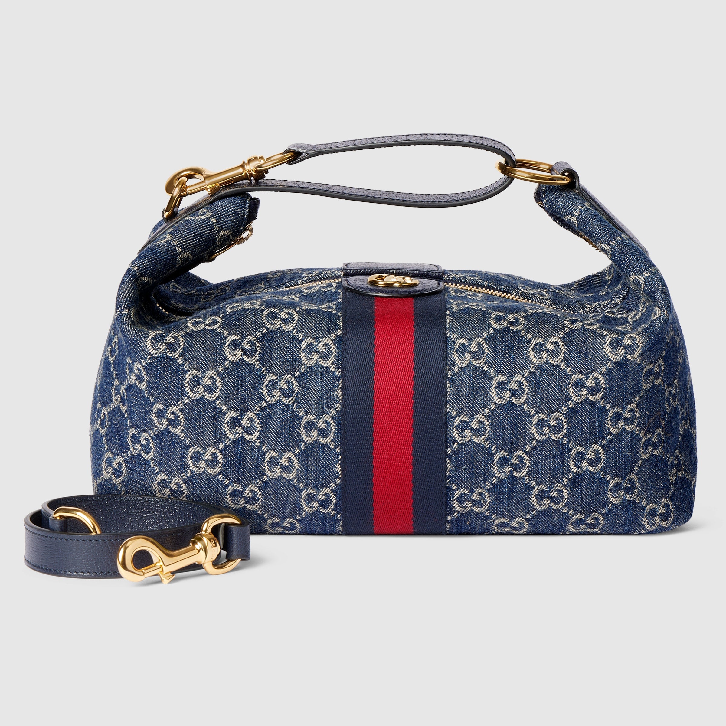 denim con GG azul y blanco