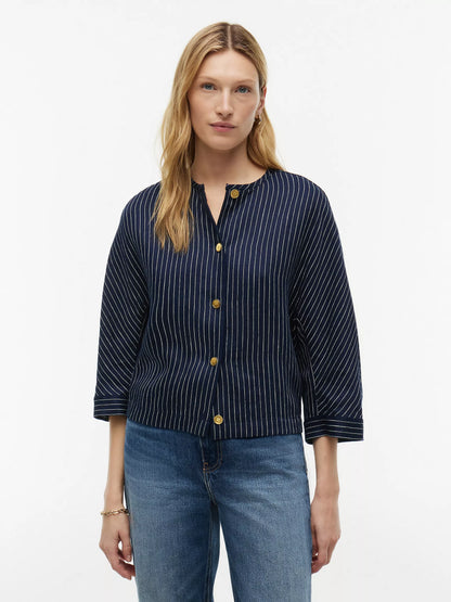 Pinstripe Navy