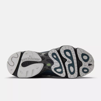 Deep Ocean With Dark Silver Metallic And Mint Flash
