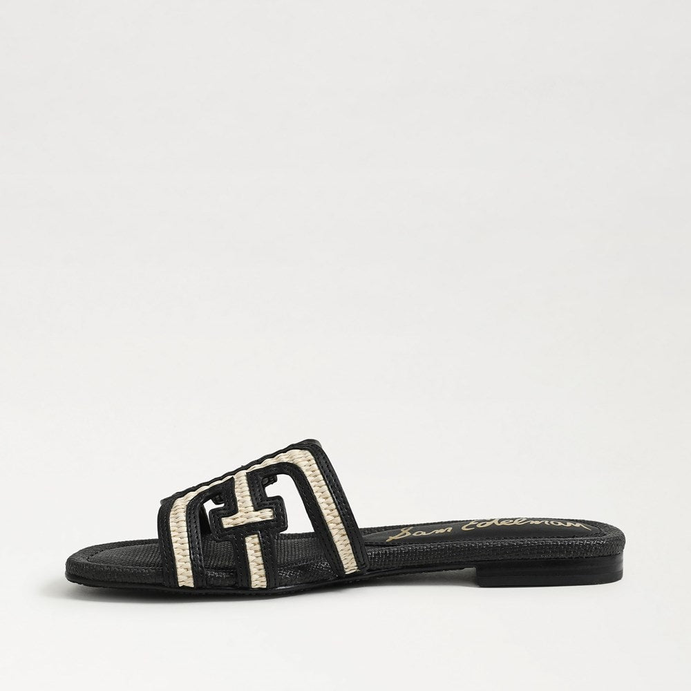 Black Linen Faux Raffia