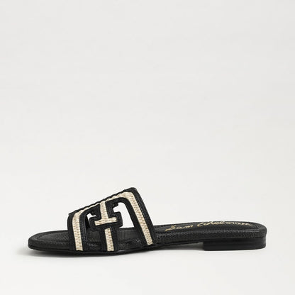 Black Linen Faux Raffia