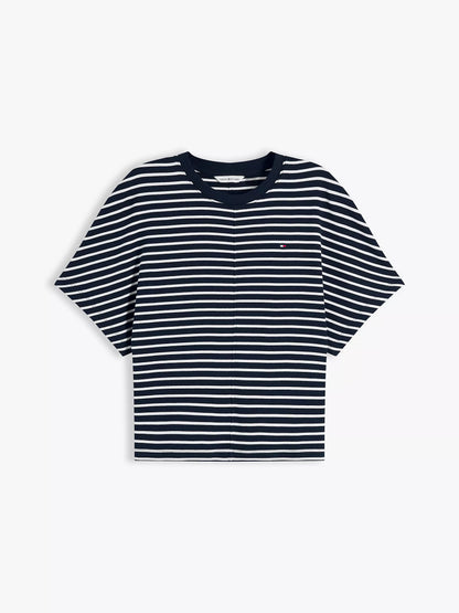 Navy Blue / Ecru Stripe