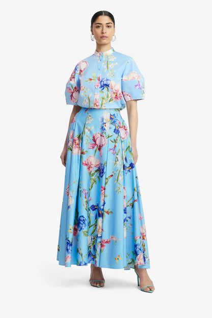 Garden Print in Baby Blue