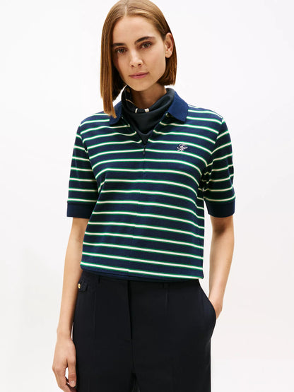 Navy / Green / Calico Multi Stripe