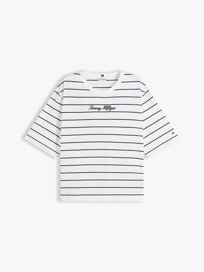 Navy Blue / Ivory Stripe