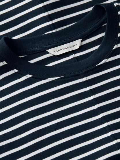 Navy Blue / Ecru Stripe