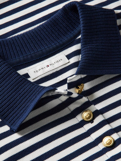 Navy Blue / Ecru Stripe