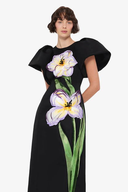 Iris Print in Ebony