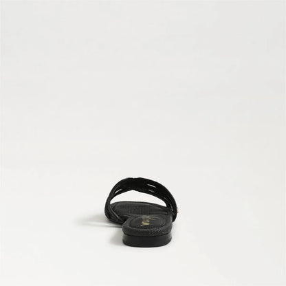 Black Linen Faux Raffia
