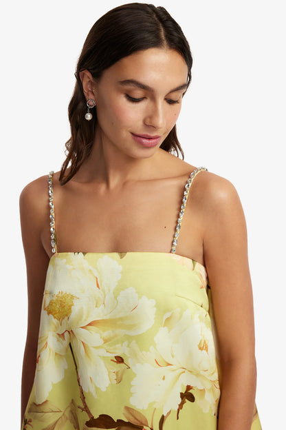 Peony Print in Yellow