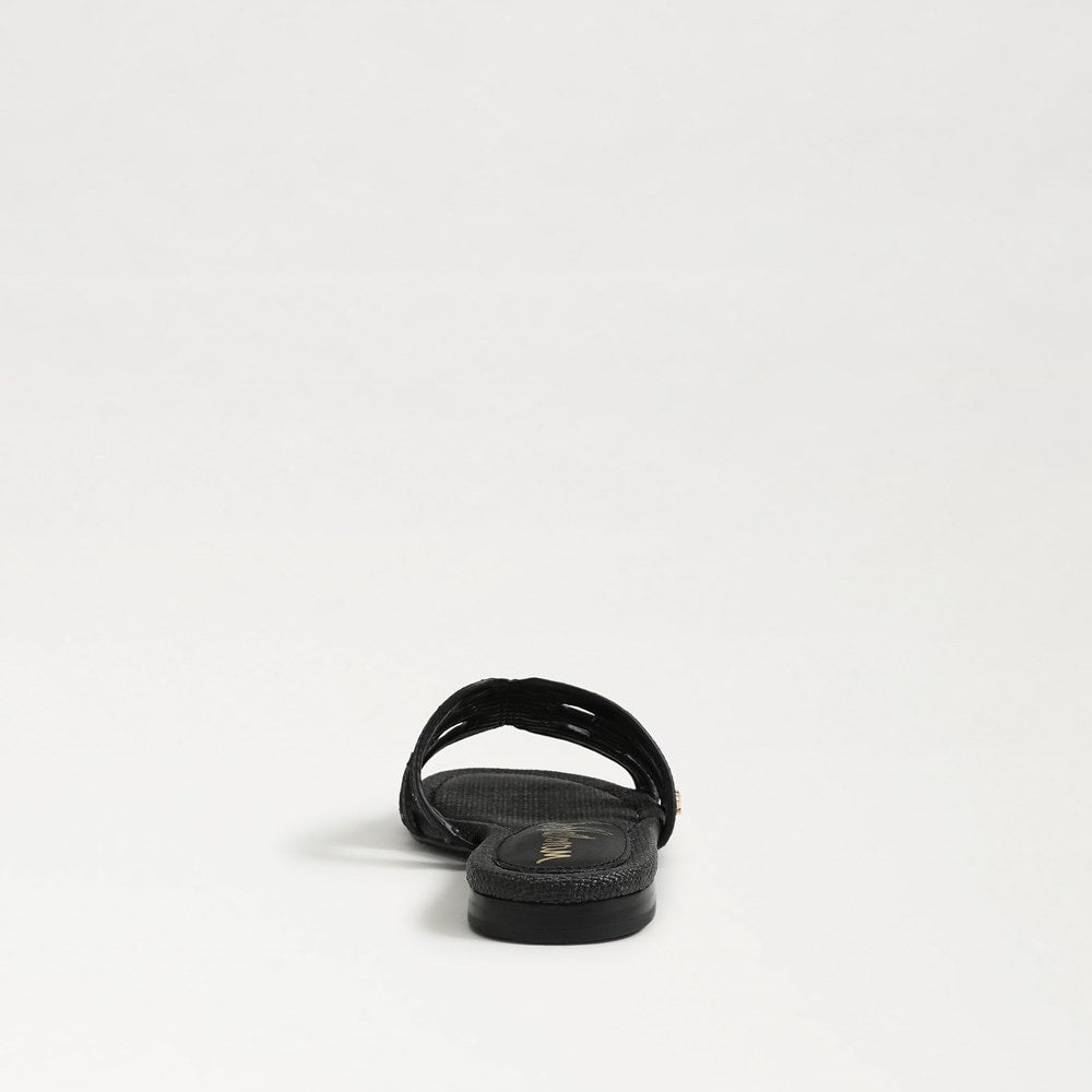 Black Linen Faux Raffia