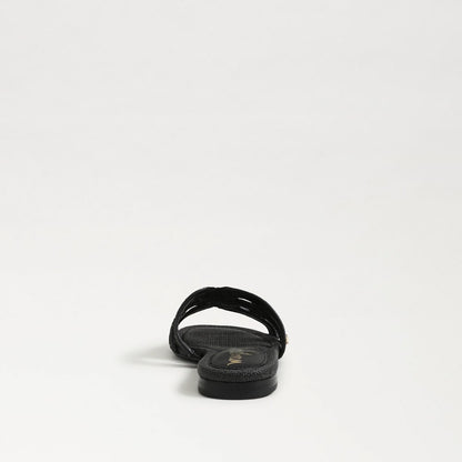 Black Linen Faux Raffia